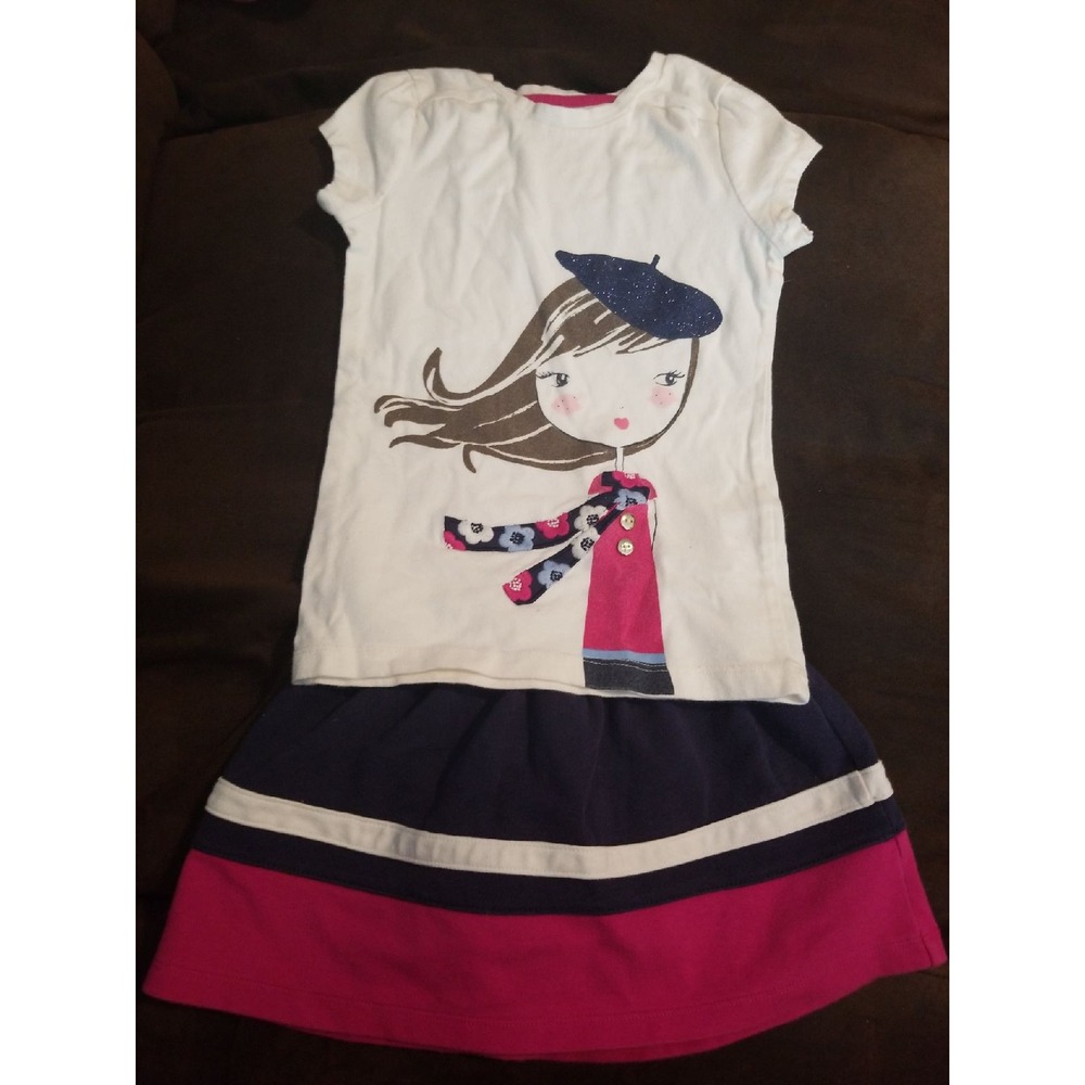 Gymboree charm‎ class outfit 4 top skirt
